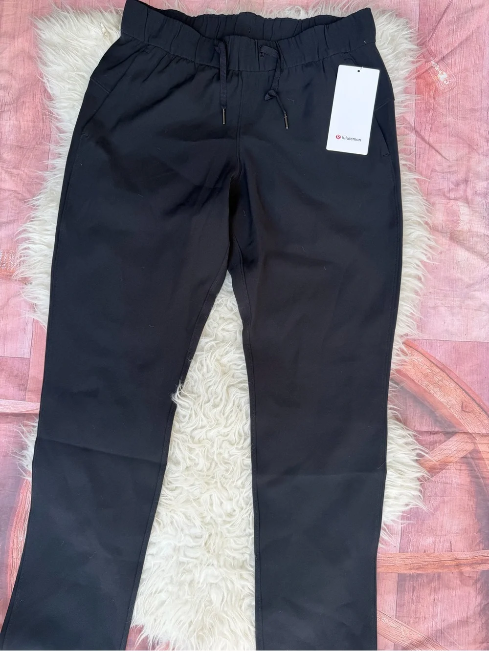 lululemon athletica  Black Elastic Drawstring Joggers